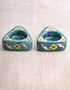 Blue Pottery T-Light Holder Set Of 2 Pcs.
